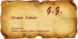 Grant Zobor névjegykártya